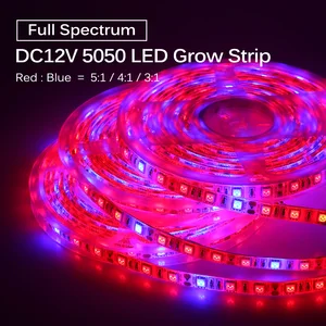 Image 5 - LED bitki büyütme lambaları tam spektrum Phytolamp bitkiler için çiçekler tohumları Phyto bant SMD 5050 LED şerit sera büyüme İçin çadır 5M