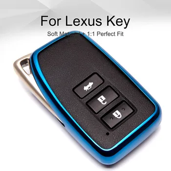 

Car Accessories Key Case Cover Soft TPU for Lexus ES350 LX570 GX460 RX350 NX300 Es300h Rx450h GS300 GX470 IS250 Keyring Chain
