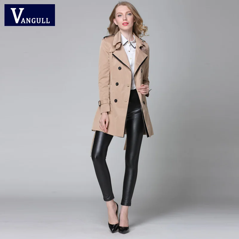 VANGULL 2018 новый модный дизайнерский брендовый классический европейский тренчкот