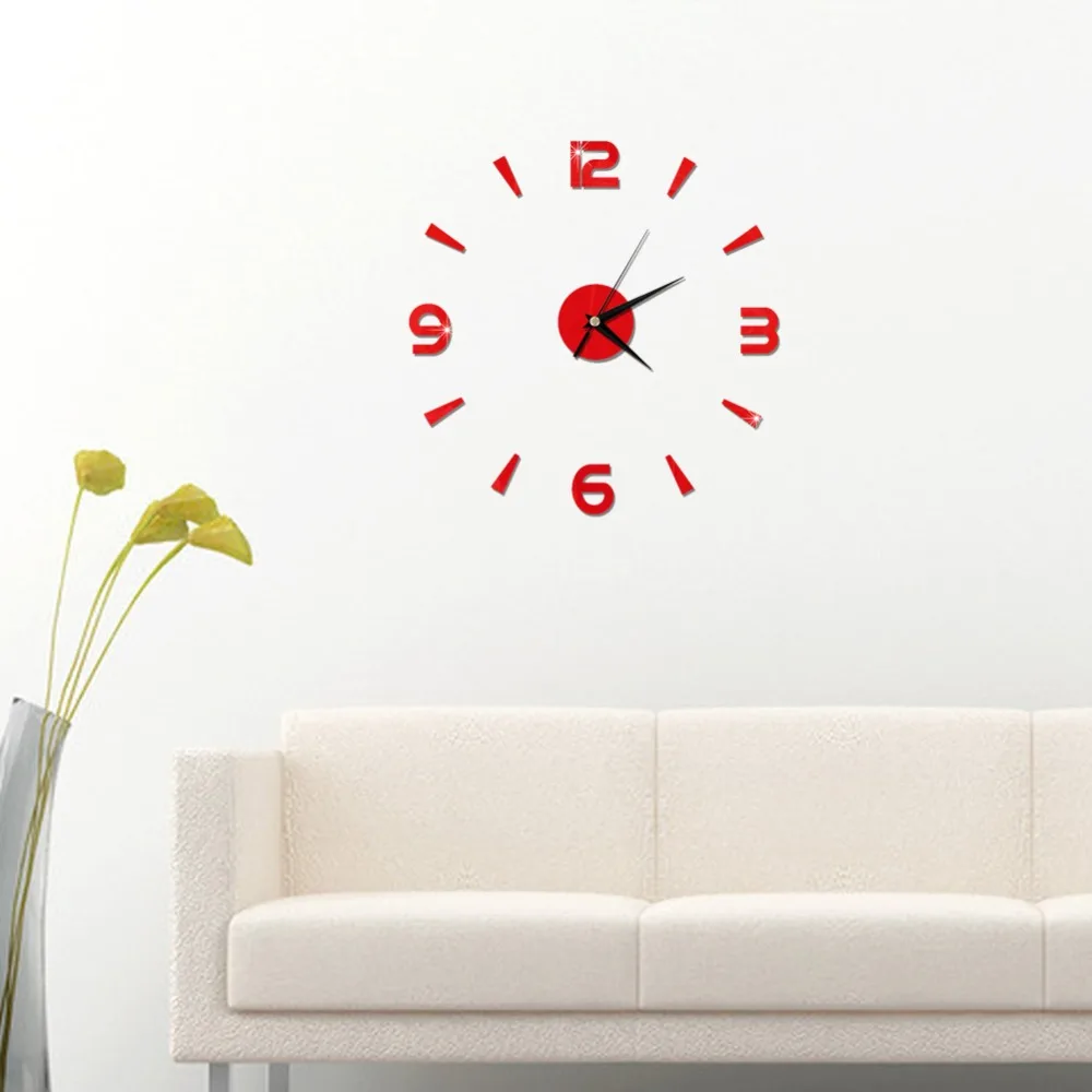 2019 New 3D Wall Clock Mirror Wall Stickers Fashion Living Room Quartz Watch DIY Home Decoration Clocks Sticker reloj de pared 20