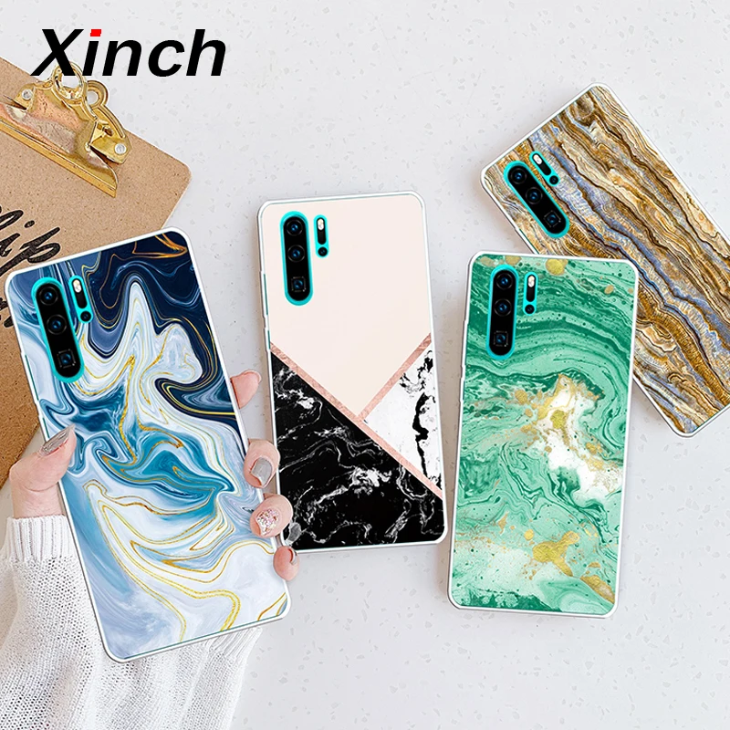 Xinch Marble Case For Huawei Mate 30 Lite P30 Pro Back Cover on Nova 5i 3e 4e P20 2019 Soft TPU Silicone Phone Coque |