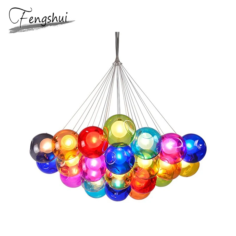 

Modern Led Pendant Lights Lighting Color Bubble Ball Pendant Lamp Home Deco Customizable Bedroom Dining Living Room Hanging Lamp