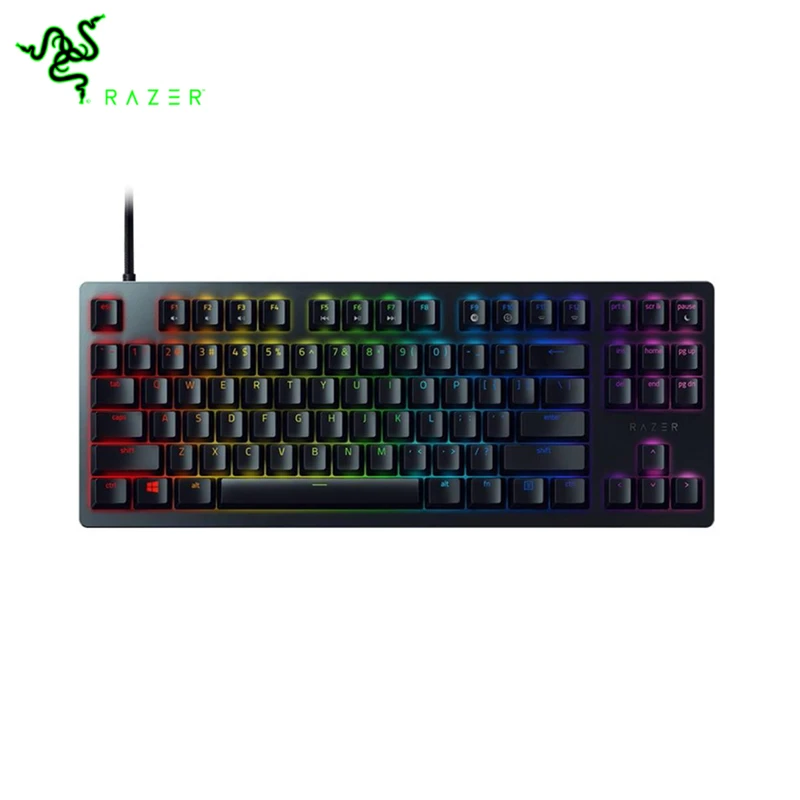 

Razer Huntsman Tournament Edition Mechanical Gaming Keyboard Linear Optical Switches RGB Lighting PBT Keycups Tenkeyless Design