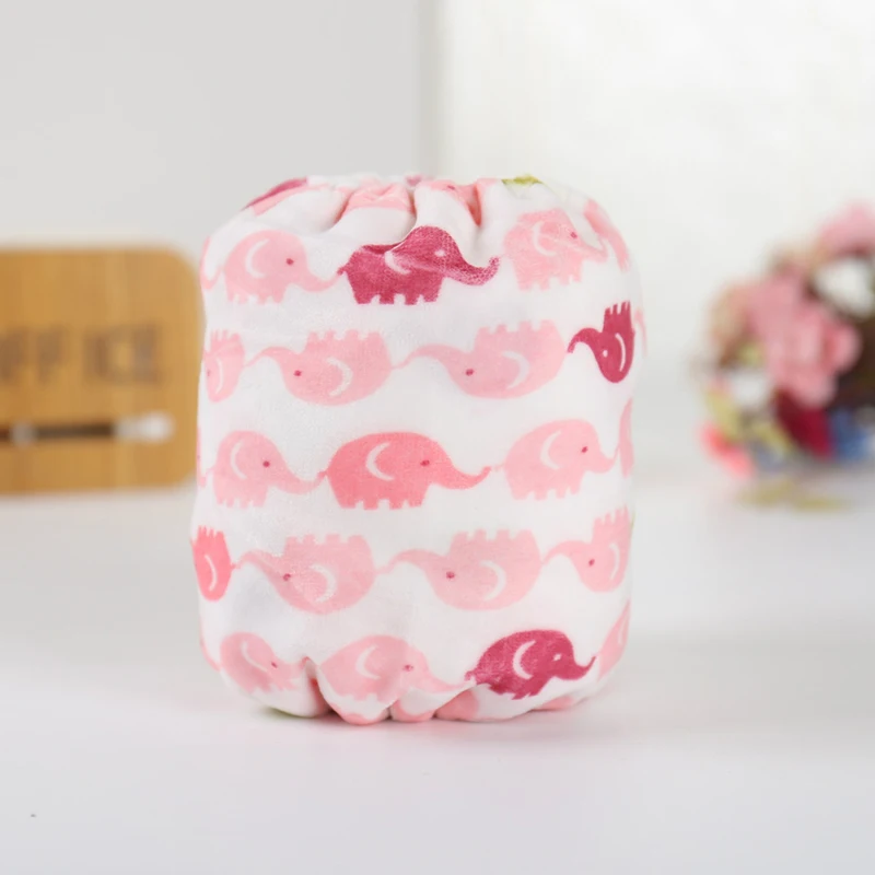 Cartoon Children's Sleeves Baby Oversleeve Autumn And Winter Boy's And Girl's Child Cute Short Plush Anti-Fouling Sleeve Cap 1-5 - Цвет: Pink Elephant 1p