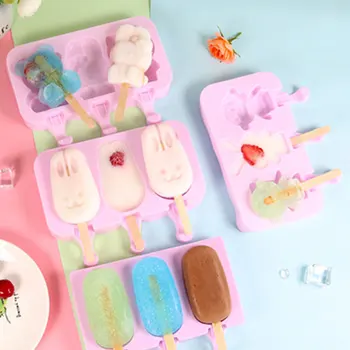 

Animals Shape Ice Cream Popsicle Ice Cube Trays Silicone Ice Mold Cake Muffin Baking Pan Jello Chocolate Gelatin Mold Soap Mould