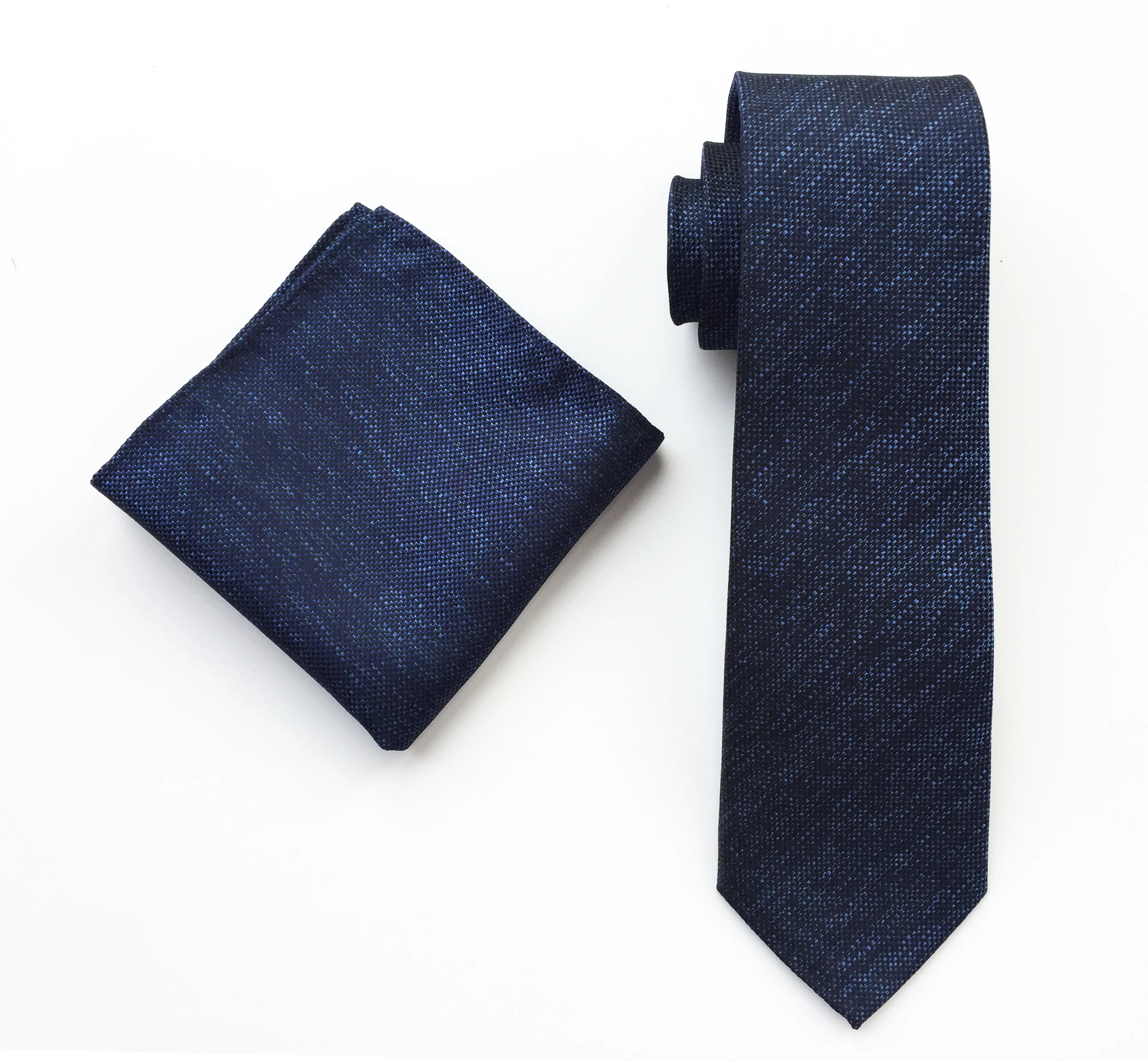 Набор галстуков для мужчин темно-синий Высококачественный плетеный галстук с