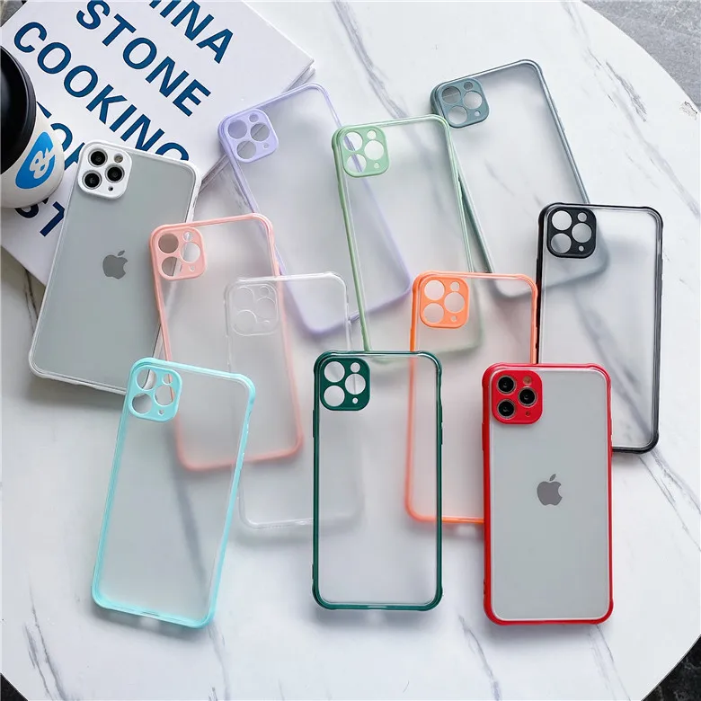 Роскошный противоударный бронированный матовый чехол для телефона iPhone 11 12 Pro Max XR