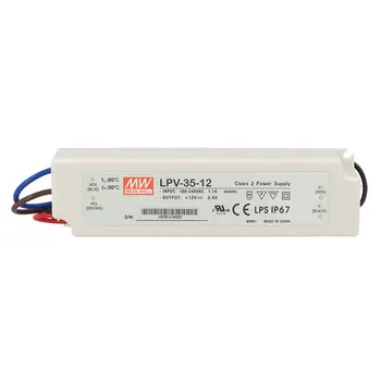 

MEANWELL MW1035 CV power supply transformer MeanWell LPV-35-12 12V 35W 3A waterproof IP67
