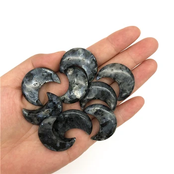 

Beautiful 1pc Natural Labradorite Moon Shaped Gemstone Healing Crystal Specimen Polished Stones Natural Quartz Crystals