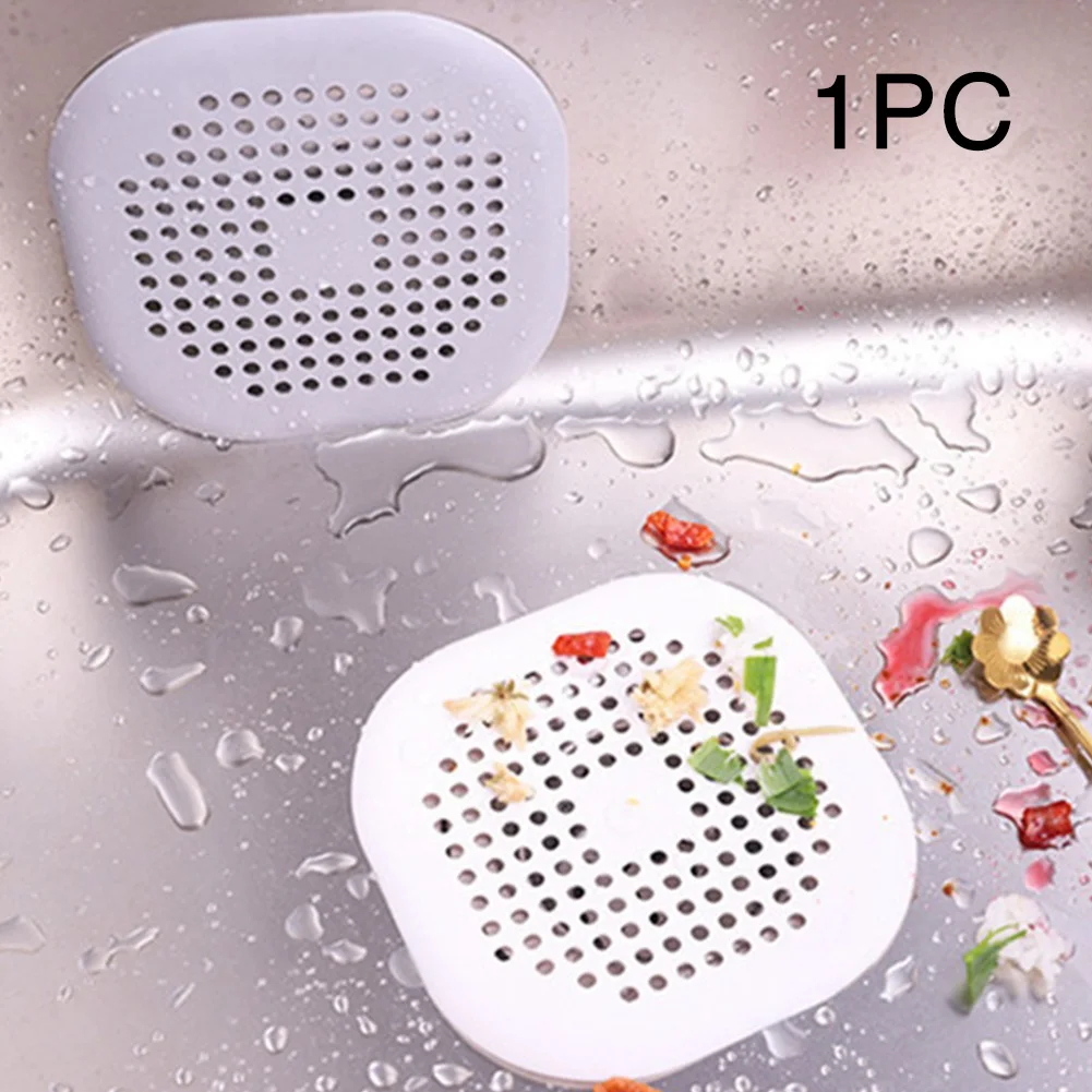 

Bathroom Sewer Filter Anti Skid Shower Accessories Cover Silicone Strainer Mesh Home Drain Practical Hair Blocker Kitchen Sink