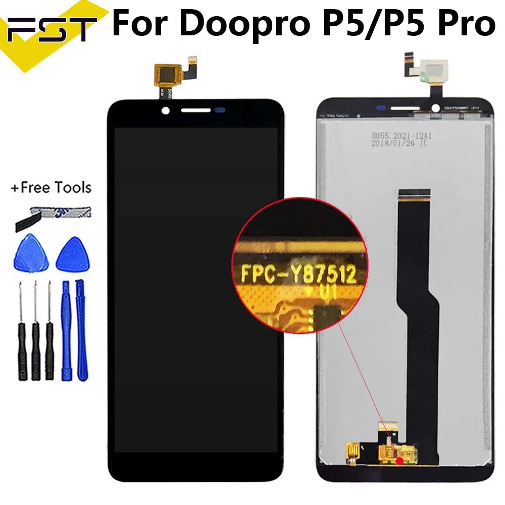 ЖК-дисплей для Doopro P5 / Pro + инструмент ремонта сенсорного экрана в сборе детали 5