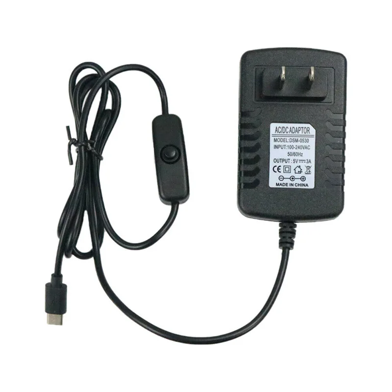 Power Supply Adapter Switch Type-C 5V 3A US/EU/UK/AU Plug for Raspberry Pi 4B high quality material Power Supply Adapter Switch Type-C 5V 3A US/EU/UK/AU Plug for Raspberry Pi 4B high quality material