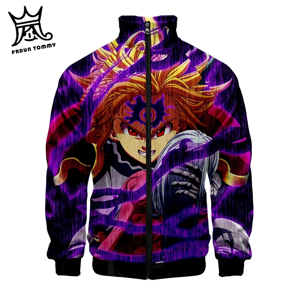 

The Seven Deadly Sins Meliodas Japan anime Windbreaker 3D men women Sweatshirt Casual Highstreet Autumn/Spring Zipper jacket