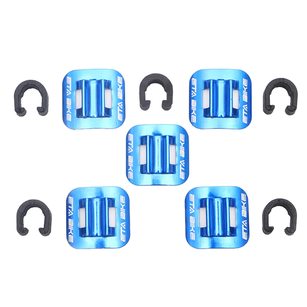 5 Sets Bicycle Brake Cable Line Fixing Clip Aluminum Alloy MTB Mountain Bike Bicycle Wire Holder Parts