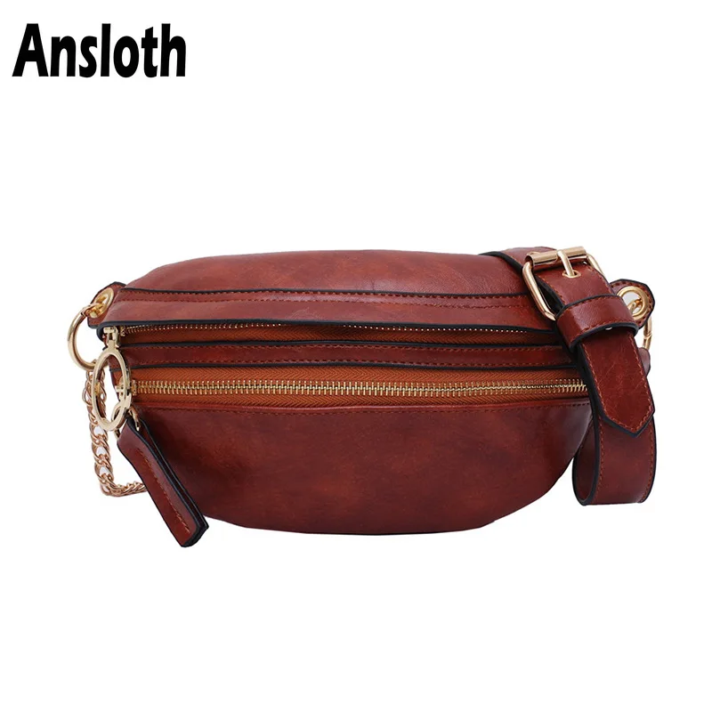 Женские сумки с ремнем anlloth однотонные Сумки из искусственной кожи цепочкой на