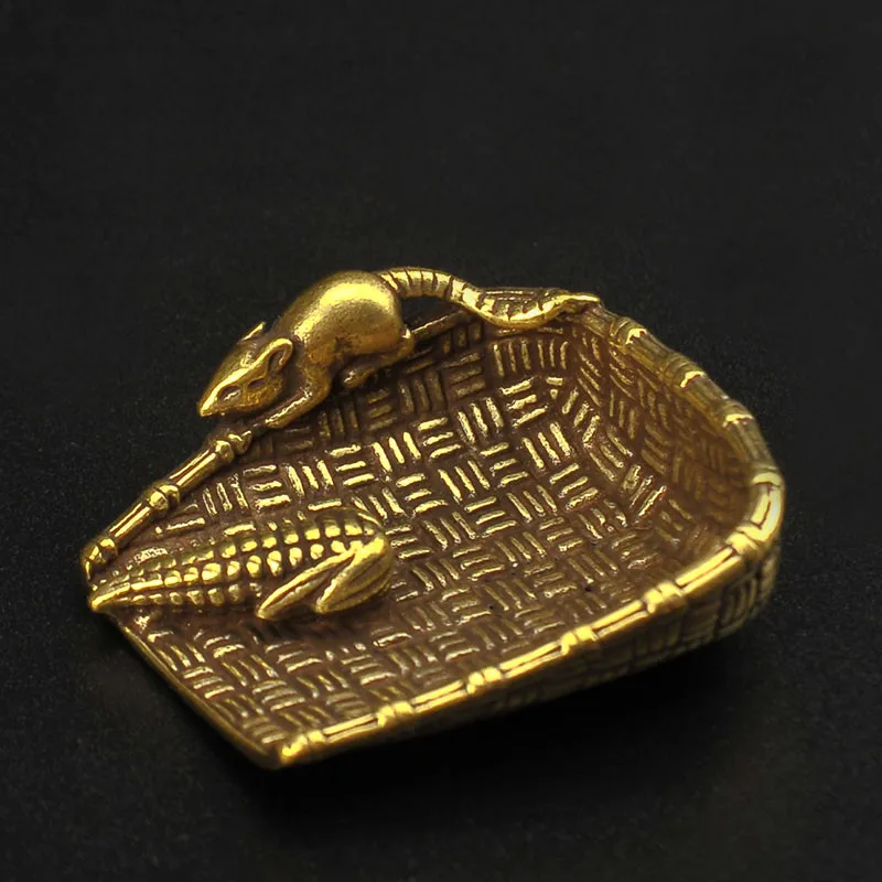 rat corn keychain pendants brass (6)