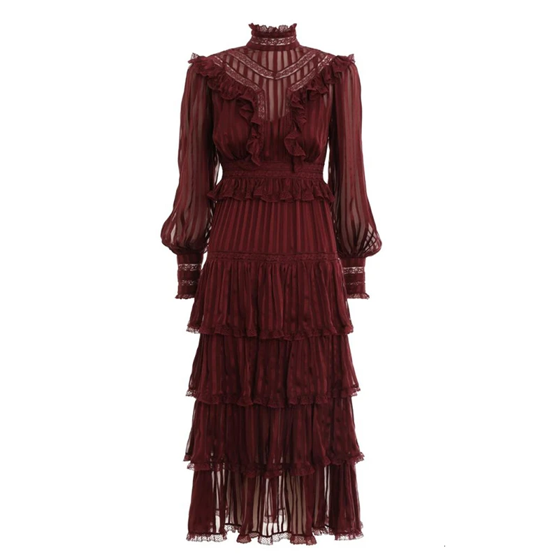 Most Popular r8bvT TWOTWINSTYLE Bohemian Ruffle Dress For Women Stand Collar Lantern Long Sleeve High Waist Dresses Female 2019 Autumn Fashion New Most Popular r8bvT TWOTWINSTYLE Bohemian Ruffle Dress For Women Stand Collar Lantern Long Sleeve High Waist Dresses Female 2019 Autumn Fashion New