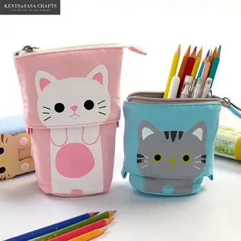 

Cute Flexible Big Cat Pencil Case Fabric Quality School Pencil Box Pencilcase Pencil Bag School Supplies Stationery Gift