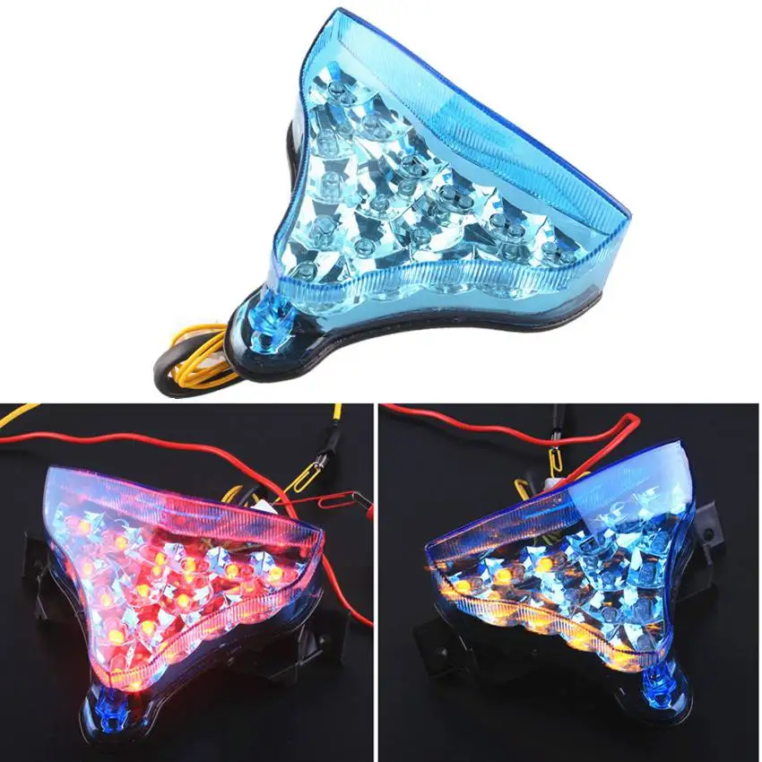 Для Yamaha YZF R1 2009 2010 2011 2012 2013 LED поворотники Интегрированный задний фонарь синий |