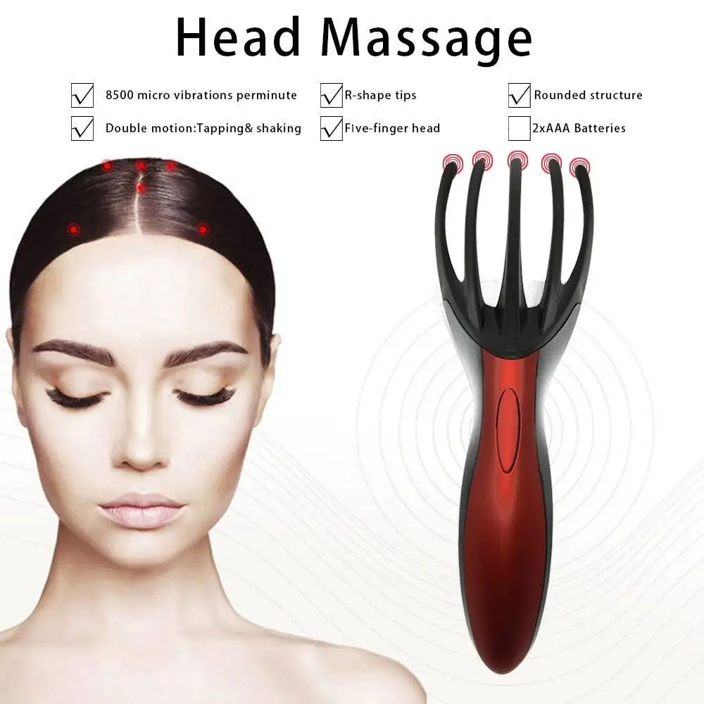 

Multi-function Auto Mini Massager Heating Head electric Vibration Massage comb Portable Intelligent head body massager