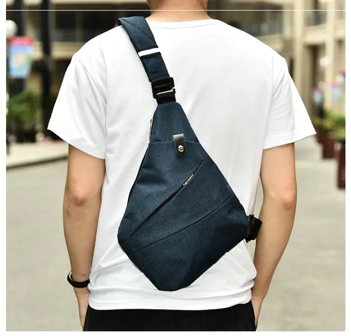 Waterproof nylon cloth chest bag multi-function anti-theft gun bag wild casual shoulder Messenger