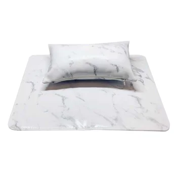 

Marbling Arm Hand Pillow Hand Pad Set Non-slip Resistant Dirt Foldable Mat Rest Holder Art Manicure Accessories White