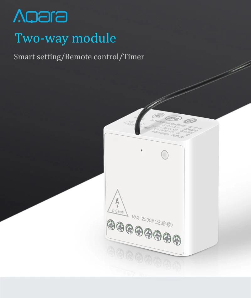 Aqara Relay Two-way control module Wireless Relay Controller 2 channels Work APP Zigbee Controller for xiaomi smart home