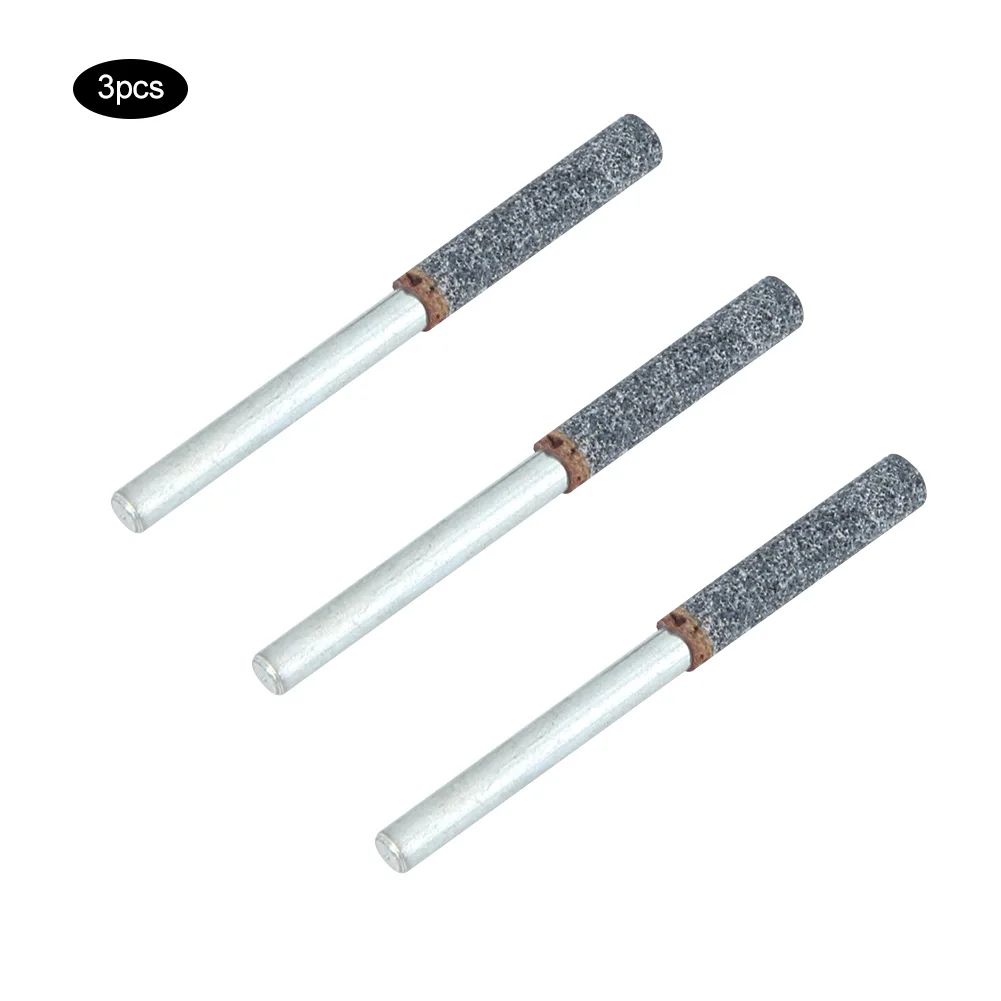 3Pcs 4mm 5/32in Diamond Chainsaw Sharpener Burr Stone File Sharpening Grinding Tool for Rotating | Инструменты