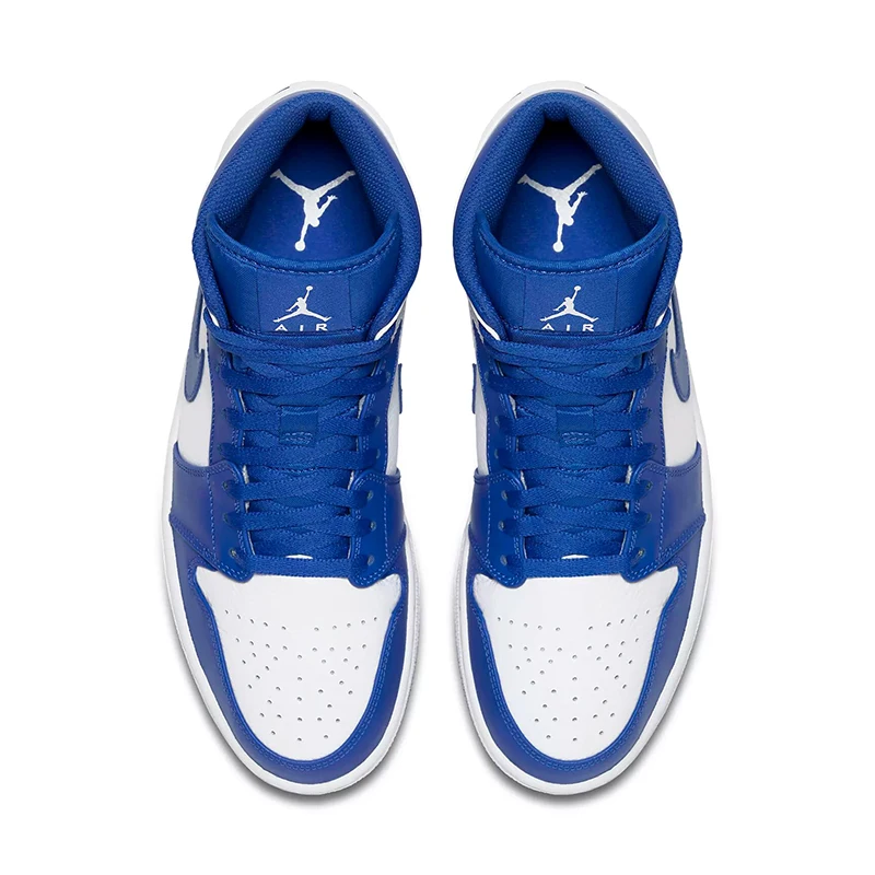 Оригинальные оригинальные мужские баскетбольные кроссовки Air Jordan 1 Mid AJ1, Классическая модная спортивная обувь для улицы, вентиляция 554724-035