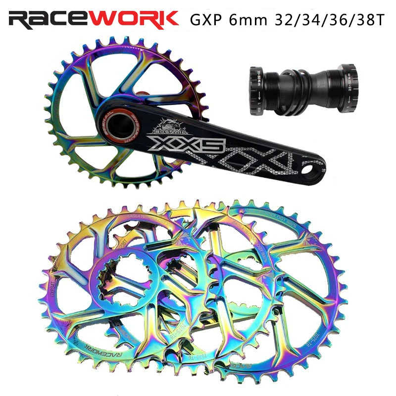 Велосипедная Звездочка RACEWORK MTB 1*12S звездочки с прямым креплением 32/34/36/38T для SRAM GXP