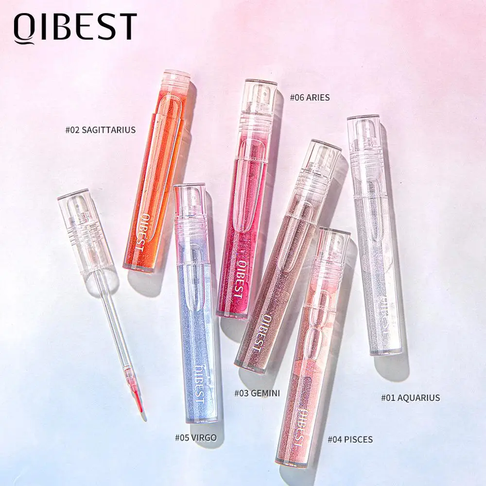 

QIBEST Transparent Lip Gloss Plumping Lip Plumper Shimmer Glossy Moisturizing Lip Tint Nourise Mirror Lipgloss Base Natural