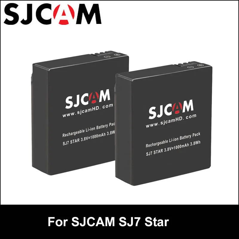 2PCS SJCAM SJ7 Star Battery 1000mAh Rechargeable Li-ion Battery for SJ7 Star Sports Action Camera Accessories 2PCS SJCAM SJ7 Star Battery 1000mAh Rechargeable Li-ion Battery for SJ7 Star Sports Action Camera Accessories