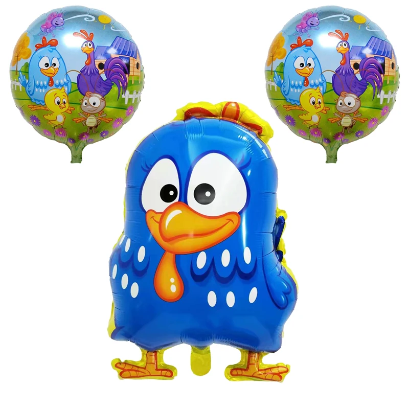 Бразилия приносящая удачу воздушные шары в виде курицы год мультяшный синий