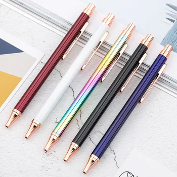

20 Pcs High Quality Metal Ballpoint Pen 1.0mm Luxury Ball Pen Refill Office School Stationery Upscale Business Signature Pens