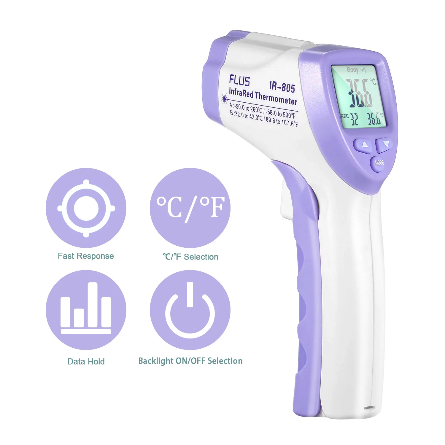 

Industry & Body Thermometer Ear Forehead Digital Infrared IR Thermometer Temperature Tester Mini Digital Infrared