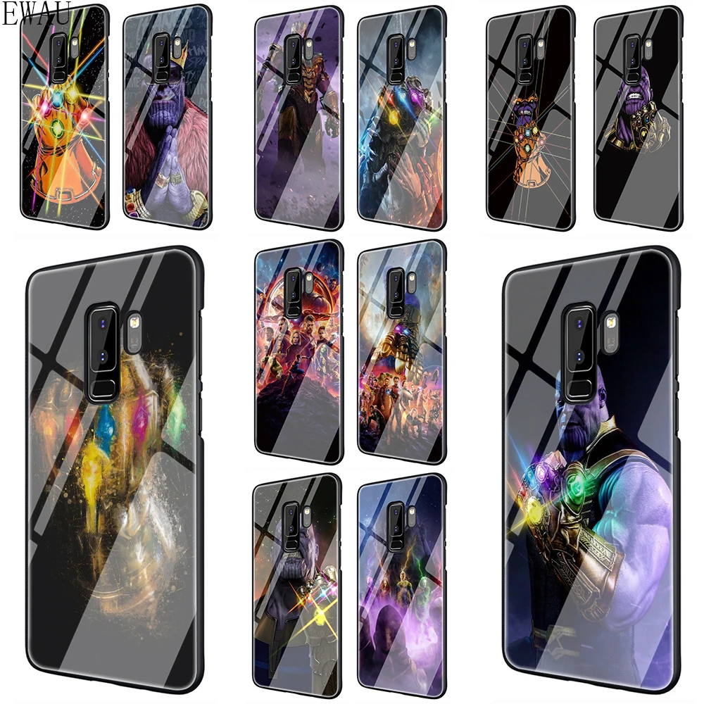

EWAU The Avengers Thanos Marvel Tempered Glass phone case for Samsung S7 Edge S8 S9 S10 Note 8 9 10 plus A10 20 30 40 50 60 70