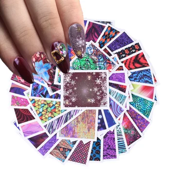 

45pcs Mixed Nail Art Winter Star Sticker on Nails 3D Adhesive Manicure Tip Snowflake Flower Slider Nail Decals LEWG3001-3045