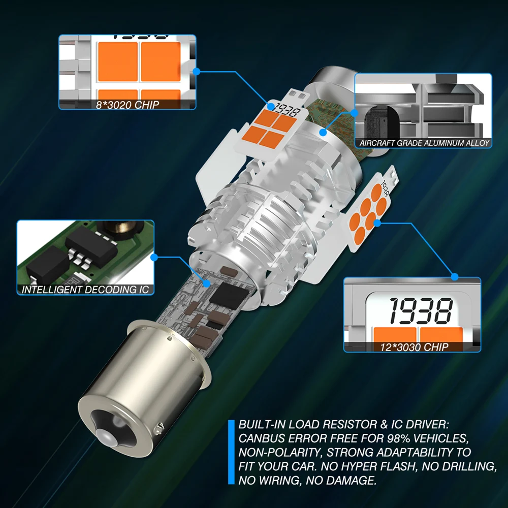 2x Canbus Bau15s PY21W 7507 LED ���� �ڵ��� ���� ���õ�, ���� ����, ������ �÷��� ����Ʈ, ���� ����, ������ ���ο� ȭ��Ʈ ���� ����