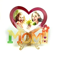 

MOM Mother's Day Photo Frame Crystal Epoxy Mold Mirror Decorative Photo Frame LOVE Mother Photo Frame Silicone Mold