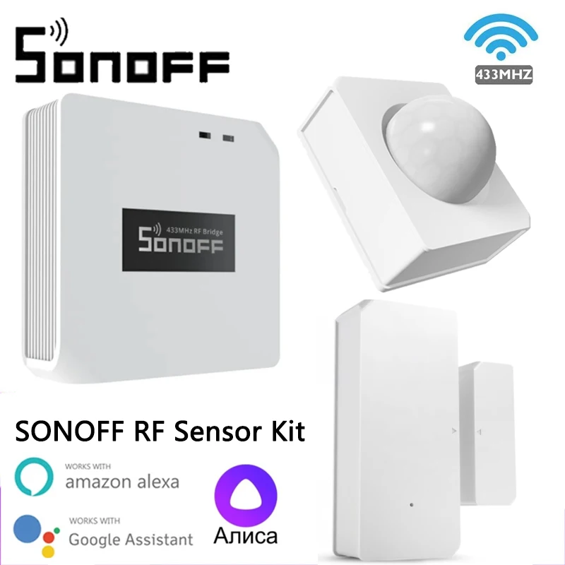 SONOFF RF Bridge R2 433 МГц DW2 дверное окно PIR3 датчик движения сенсор комплект умный дом от
