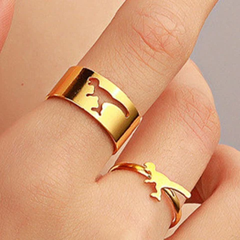 Punk Gold Wide Chain Rings Set For Women Girls Fashion Irregular Finger Thin Rings Gift 2021 Female Knuckle Jewelry Party