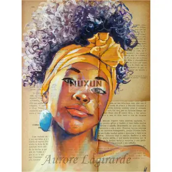 

Diy 5D Diamond painting cross stitch African woman crystal square diamond mosaic unfinish decorative full diamond embroidery