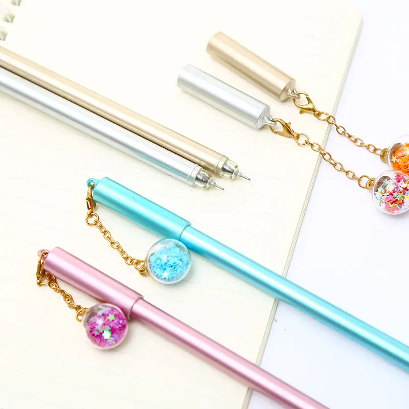 12 шт./компл. креативные милые шар геля подвеска pens синие чернила Kawaii магазина