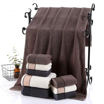 

Solid Color Barth Towel Strong Absorption Bathrobe Cotton Head Wrap Quick Dry FaceTowel Household Hand Towel Set