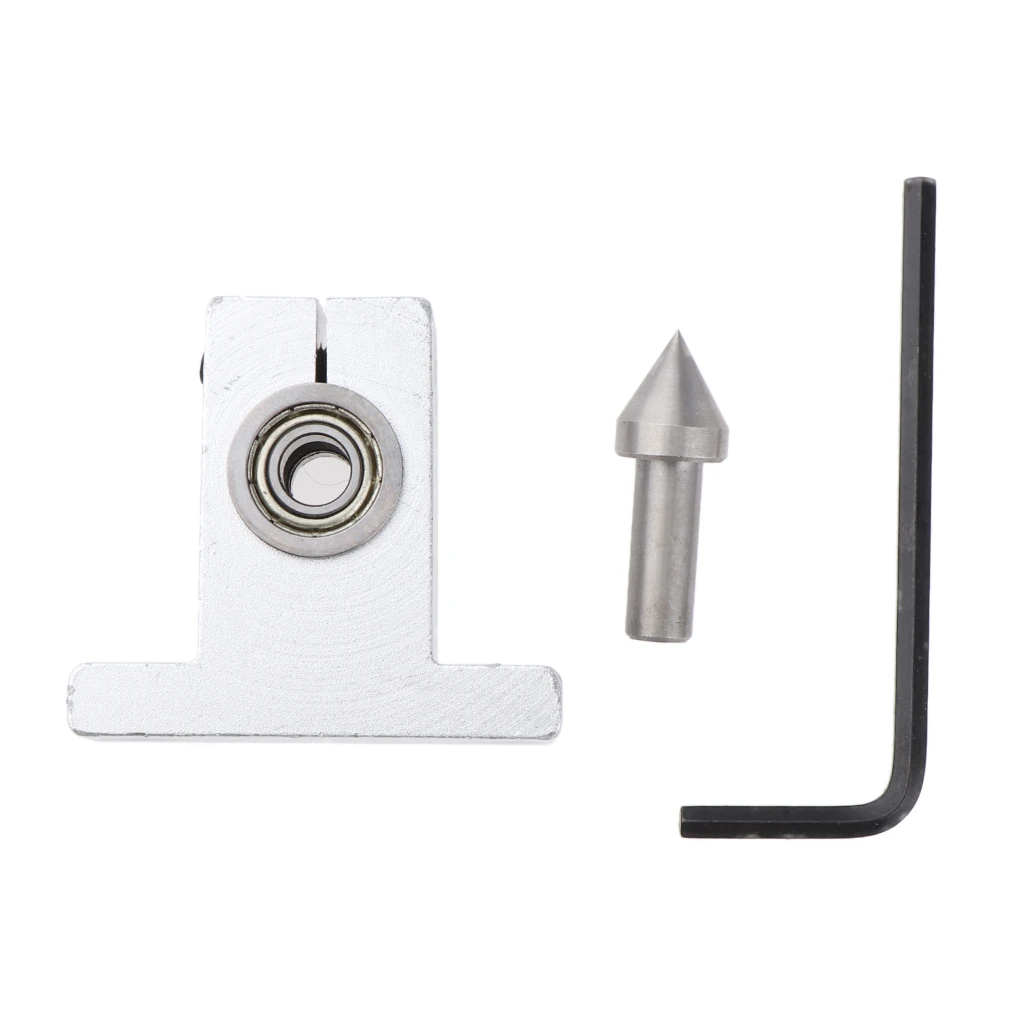 Mini Wood Lathe Parts Set, Rotating Lathe Tailstock, Thimble Drill Bit, Mini Wrench, Easy to Install and Replace Mini Wood Lathe Parts Set, Rotating Lathe Tailstock, Thimble Drill Bit, Mini Wrench, Easy to Install and Replace