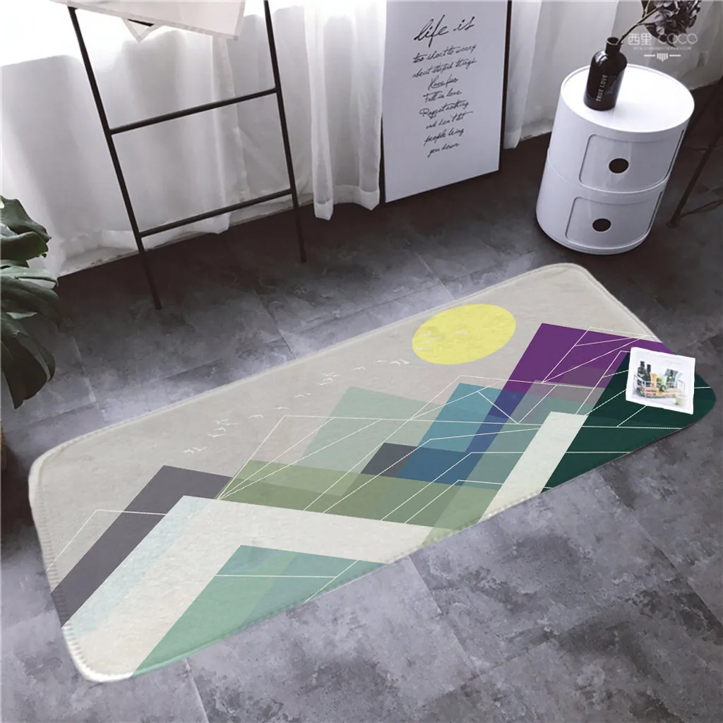 Mountian Sun Rug Hallway Carpets Creative Horse Doormat for Bedroom Living Room Carpet Kitchen Bathroom Anti-Slip Floor Mats