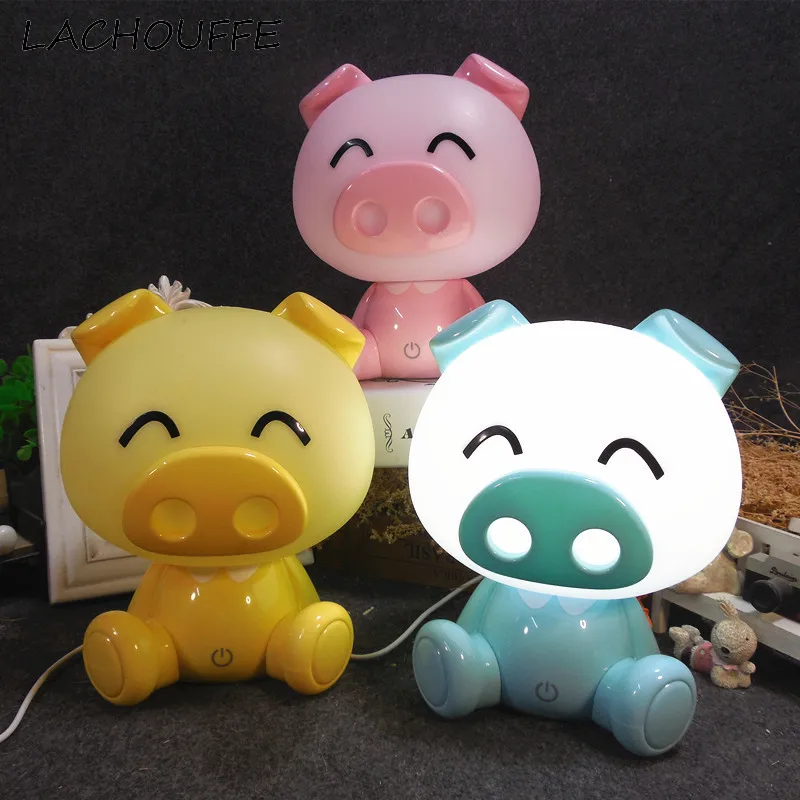 

Cartoon Pig Led Night Light Modern Modern Kids Baby Bedroom Christmas Night Lamp Children Bedside Home Decor USB Gift Luminaire