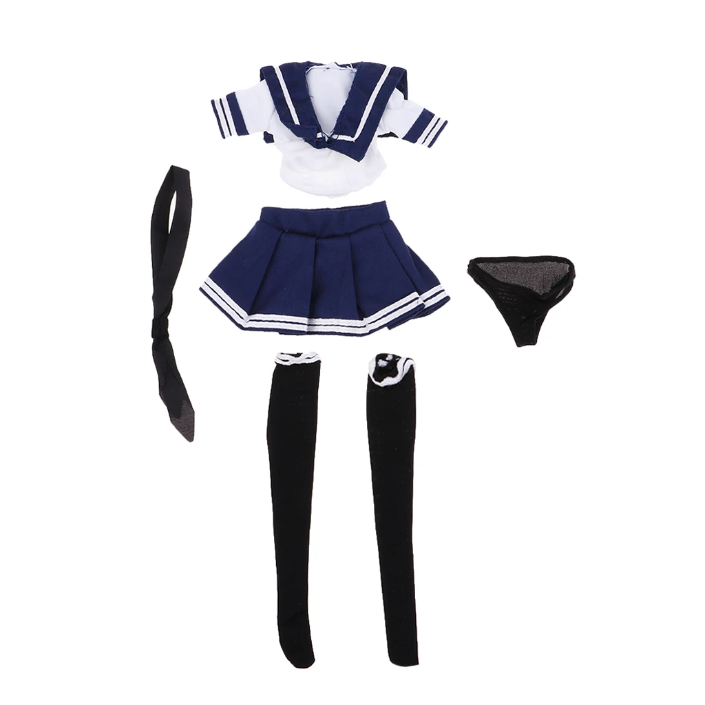 1/6 Scale JK School Uniform Sailor Costume For 12`` Female Action Figure Body