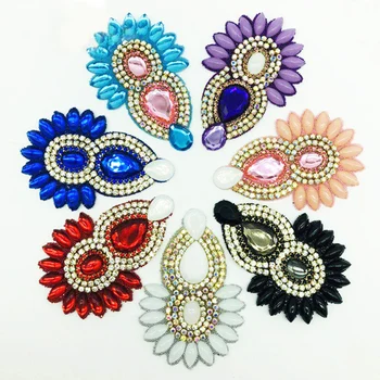

Fashion Non-Woven Crystal Resin Applique Jewelry Accessories DIY Sewing Rhinestone Plate Wedding Invitation Clothing decoration