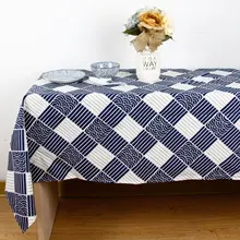

Tablecloth Rectangular Cotton Linen Home Coffee Table Outdoor Picnic Photography Background Cloth Japanese Style Blue